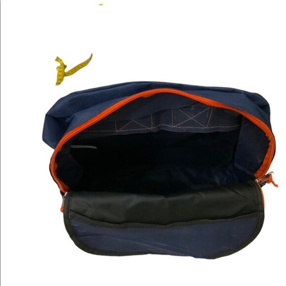 Pro Sport Backpack Day Hike School Book Bag Adjustable Padded Straps Blue Orange - Picture 4 of 10